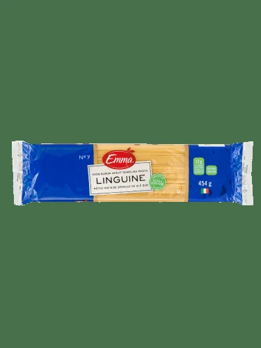 Nutrition Facts table for Emma Linguine Pasta