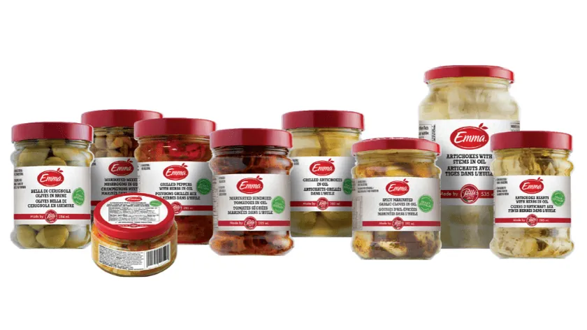 The Emma x Polli range of marinated vegetables in jars