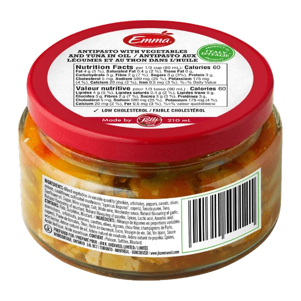 Emma Antipasto with Vegetables and Tuna package