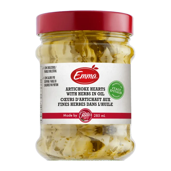 Emma Artichoke Hearts with Herbs in Oil package
