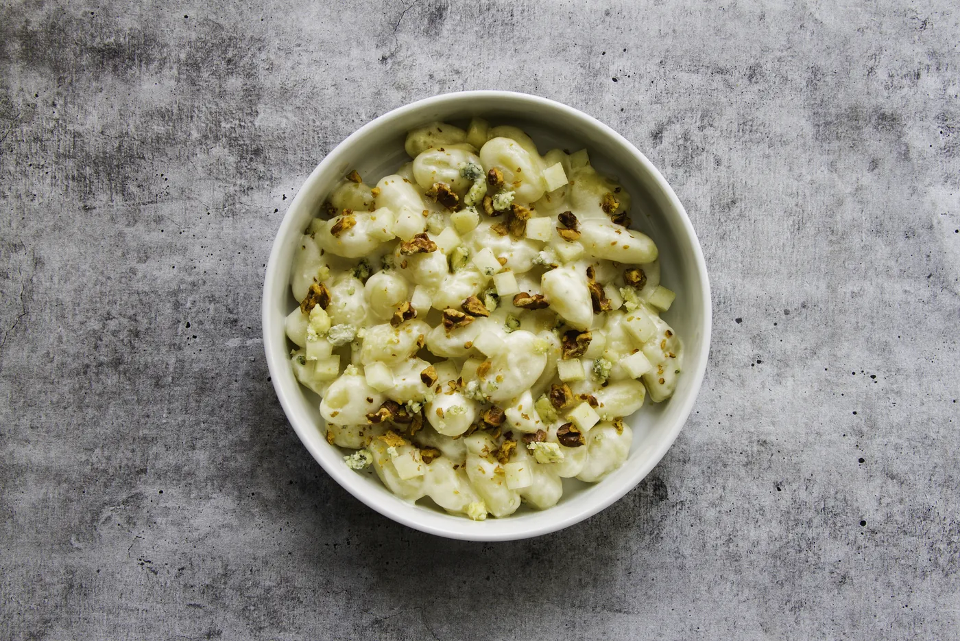 Gnocchi with Gorgonzola, Pear, and Toasted Walnuts